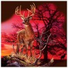 Elk in Sunset Glow - Full Round Diamond Painting