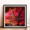 Elk in Sunset Glow - Full Round Diamond Painting