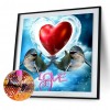 Love Dolphin-Full Round Diamond Painting