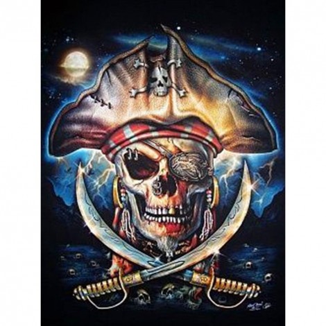 Skeleton Pirate-Full Round Diamond Painting