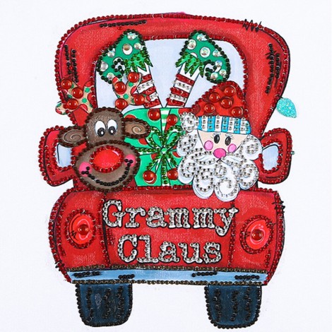 Santa Car-Crystal Rhinestone Diamond Painting