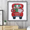 Santa Car-Crystal Rhinestone Diamond Painting