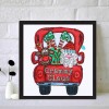 Santa Car-Crystal Rhinestone Diamond Painting