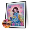 Illustration Girl -  Full Round Diamond Painting