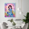 Illustration Girl -  Full Round Diamond Painting