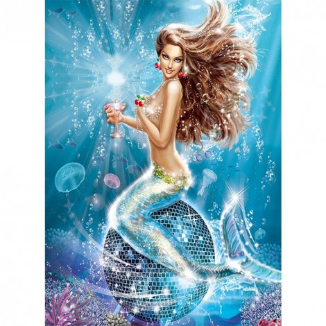 Mermaid - Full Square Diamond Painting(40x50cm)