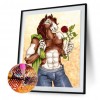 Horse Man - Full Round Diamond Painting