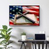 US Flag Cross Bible-Full Round Diamond Painting