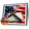 US Flag Cross Bible-Full Round Diamond Painting