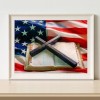 US Flag Cross Bible-Full Round Diamond Painting