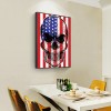 Stars Stripes Skull -Full Round Diamond Painting