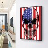 Stars Stripes Skull -Full Round Diamond Painting