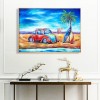 Seaside Car -Full Round Diamond Painting