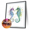 Seahorse?Face to Face-Full Round Diamond Painting