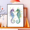 Seahorse?Face to Face-Full Round Diamond Painting