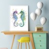 Seahorse?Face to Face-Full Round Diamond Painting