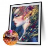 Peafowl Women-Full Round Diamond Painting