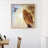 Praying Hands Dove-Full Round Diamond Painting