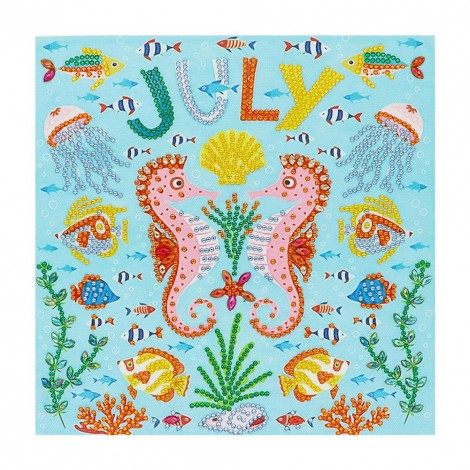 July - Crystal Rhinestone Diamond Painting