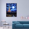 Moon Eiffel Tower -Full Round Diamond Painting