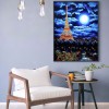 Moon Eiffel Tower -Full Round Diamond Painting