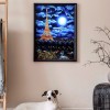 Moon Eiffel Tower -Full Round Diamond Painting