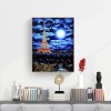 Moon Eiffel Tower -Full Round Diamond Painting