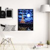 Moon Eiffel Tower -Full Round Diamond Painting