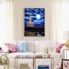 Moon Eiffel Tower -Full Round Diamond Painting