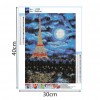 Moon Eiffel Tower -Full Round Diamond Painting