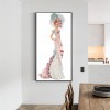 Dress Lady-Partial Round Diamond Painting