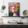 Flower Girl - Full Square Diamond Painting(40*50cm)