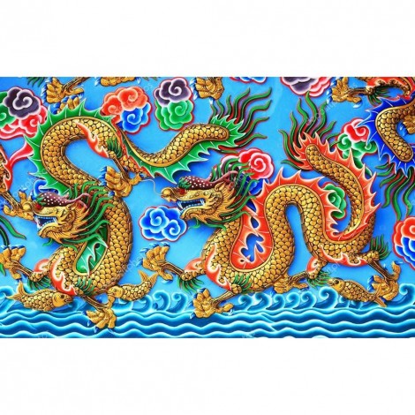 Dragons - Full Round Diamond Painting(40*60cm)