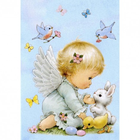 Lovely Angel - Full Round Diamond Painting