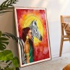 Girl Zebra  - Full Round Diamond Painting