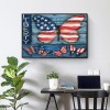 US Flag Butterflies  -  Full Round Diamond Painting