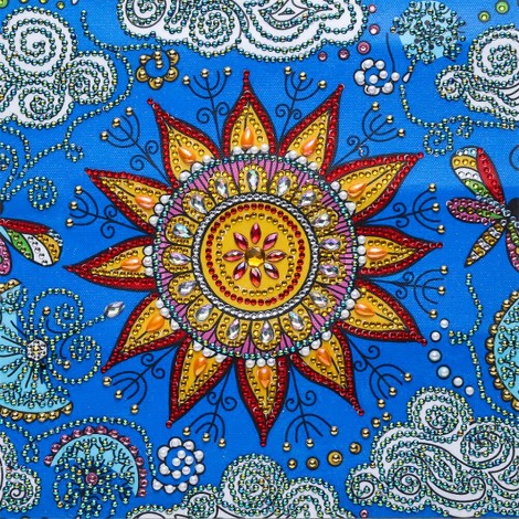 Mandala Flowers-Partial Round Diamond Painting