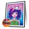 Painted Girl- Full Round Diamond Painting