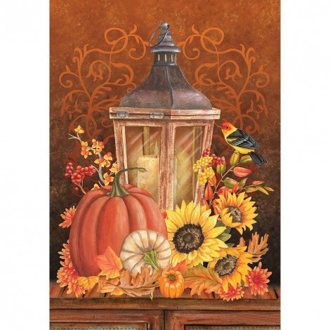 Pumpkin Candlelight- Full Round Diamond Painting