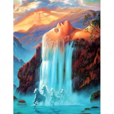 Waterfall - Full Round Diamond Painting