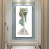 Green Wing Dress Lady- Full Round Diamond Painting