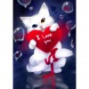 Valentine Day Cat Love- Full Round Diamond Painting