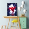 Valentine Day Cat Love- Full Round Diamond Painting