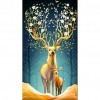 Flower Deer - Full Round Diamond Painting(85x45cm)