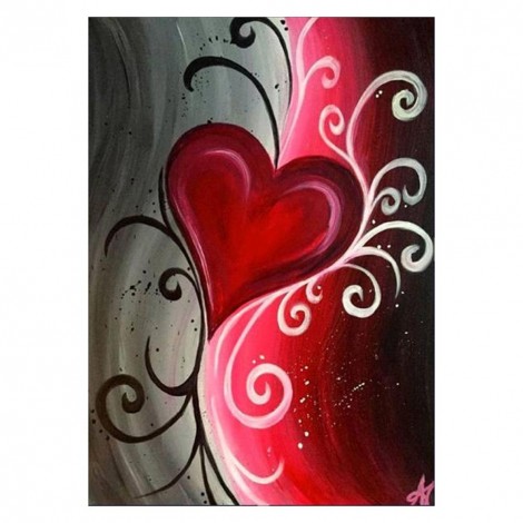 Heart - Partial Round Diamond Painting