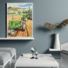 Green Tractors-Full Round Diamond Painting