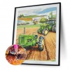 Green Tractors-Full Round Diamond Painting