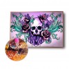 Skull Flower- Full Round Diamond Painting