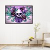 Skull Flower- Full Round Diamond Painting