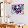 Skull Flower- Full Round Diamond Painting